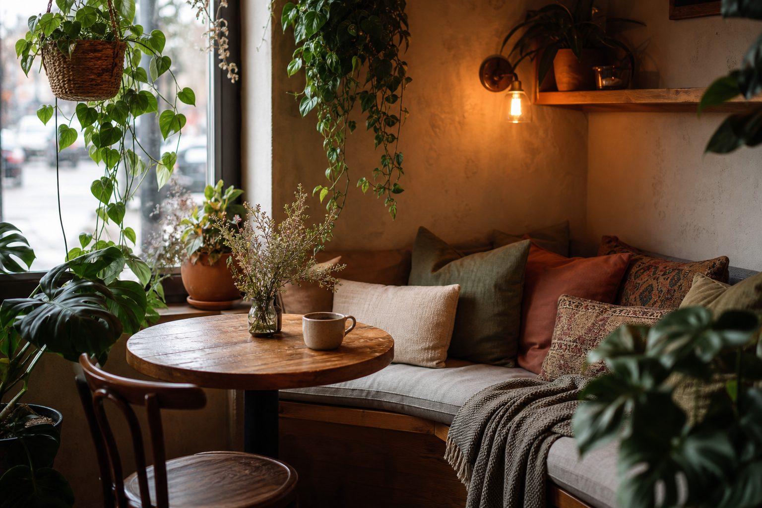 Coworking-зона в кофейне